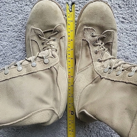 Vtg Addison Tactical Boots Mens 12 Beige Tan Vibram Desert Combat Military Army